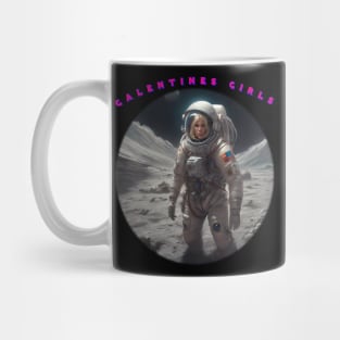 Galentine girl on the moon Mug